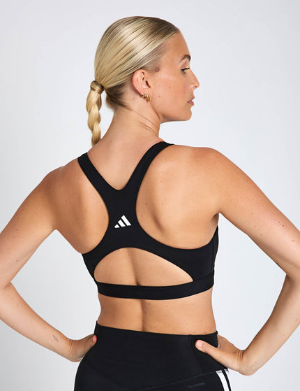 adidas Optime Essentials Workout High Support Bra - Blackimages2- The Sports Edit