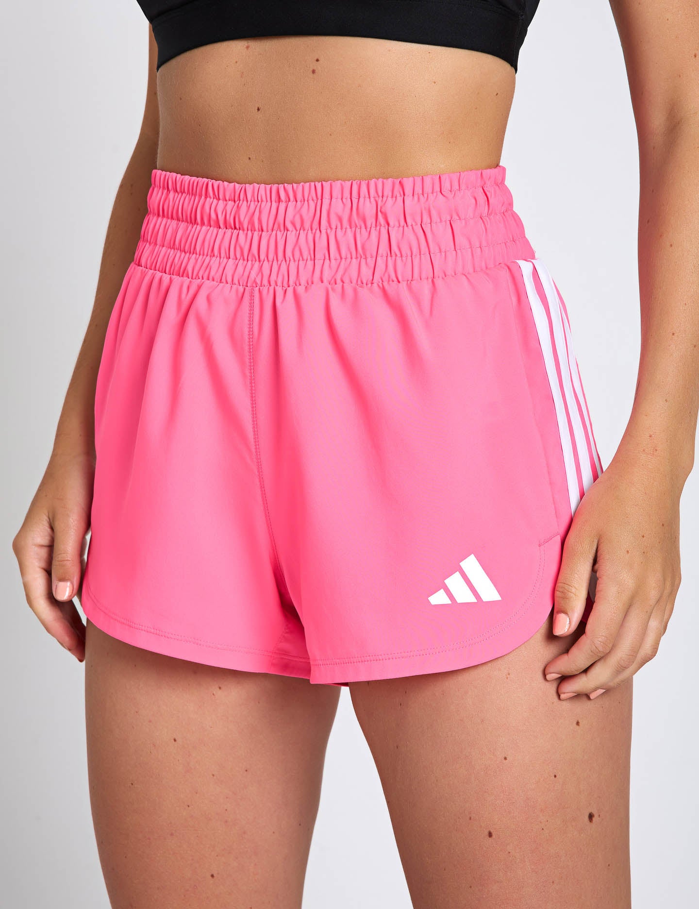 あき　ピンク38 adidas | Pacer Workout Woven High Rise Shorts - Pink | The Sports Edit