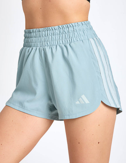 adidas Pacer Workout Woven High Rise Shorts - Wonder Sage/Blackimages3- The Sports Edit