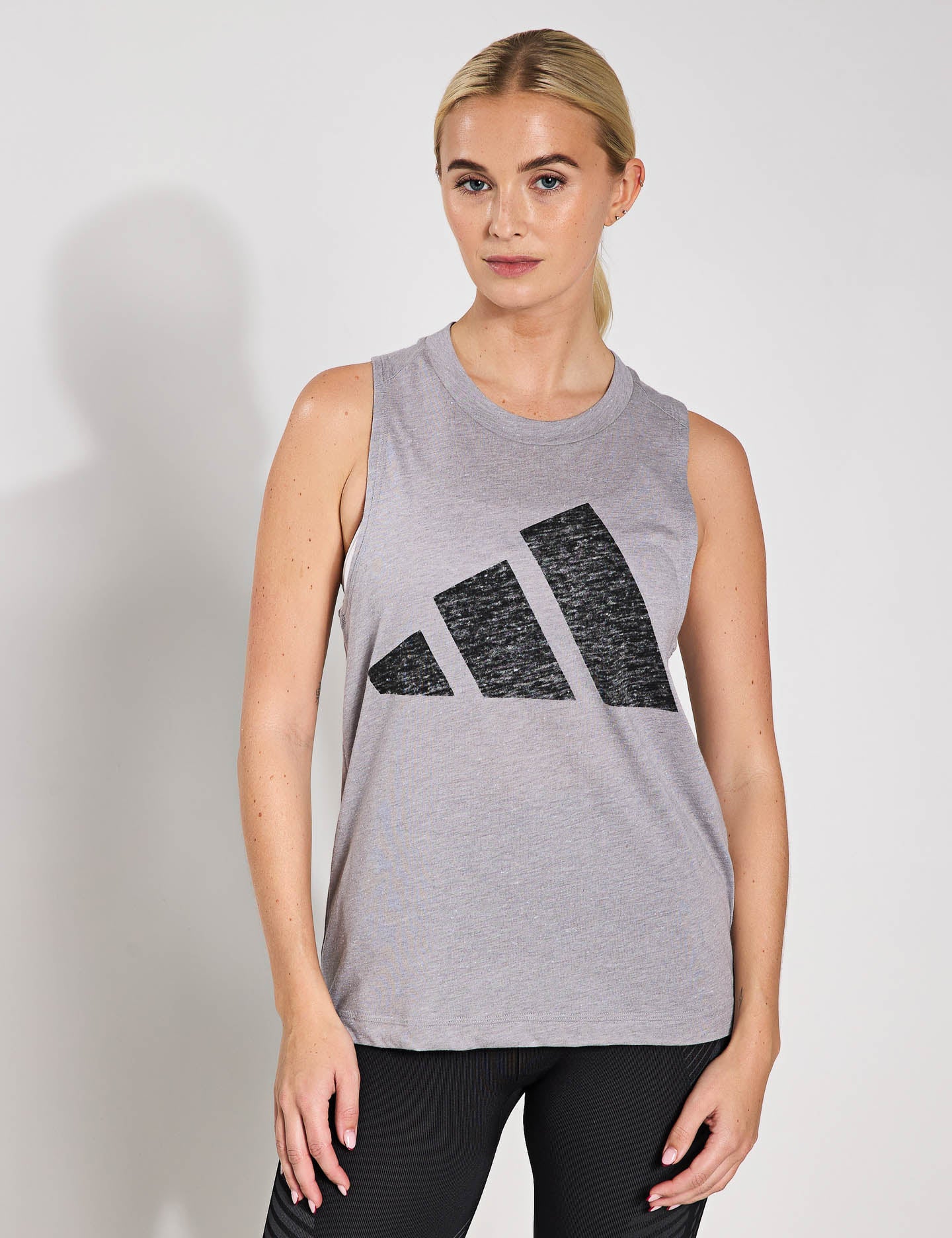 adidas Essentials Winners Tank Top Grey/Black The Sports Edit