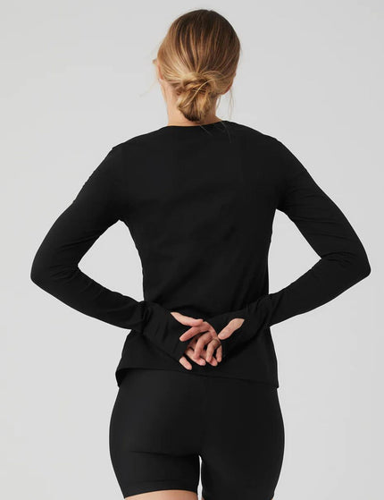 Alo Yoga Alosoft Finesse Long Sleeve - Blackimages2- The Sports Edit
