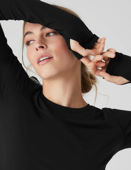 Alo Yoga Alosoft Finesse Long Sleeve - Blackimages4- The Sports Edit