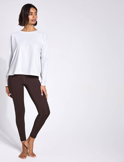 Girlfriend Collective ReSet Long Sleeve Tee - Whiteimages4- The Sports Edit