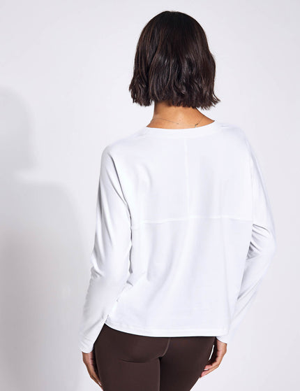 Girlfriend Collective ReSet Long Sleeve Tee - Whiteimages2- The Sports Edit