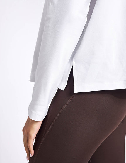 Girlfriend Collective ReSet Long Sleeve Tee - Whiteimages3- The Sports Edit