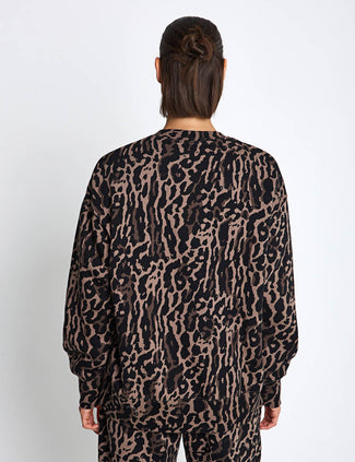 Sportswear Phoenix Fleece Oversized Printed Sweatshirt - Black/Ironstone/Black Sportswear Phoenix Fleece Oversized Printed Sweatshirt - Black/Ironstone/Black