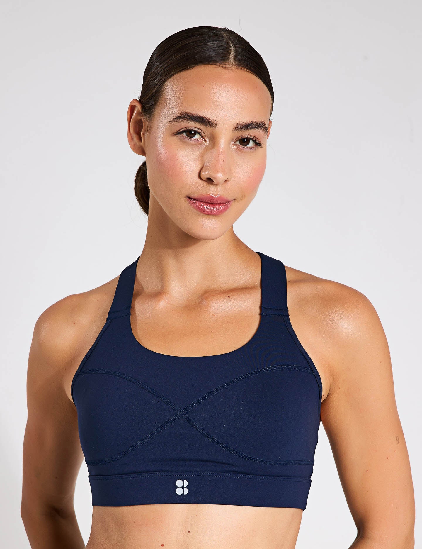 Sweaty Betty Power Medium Support Bra Navy Blue The Sports Edit