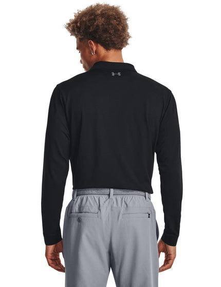 Under Armour Matchplay Longsleeve Polo - Black/Pitch Grayimages3- The Sports Edit