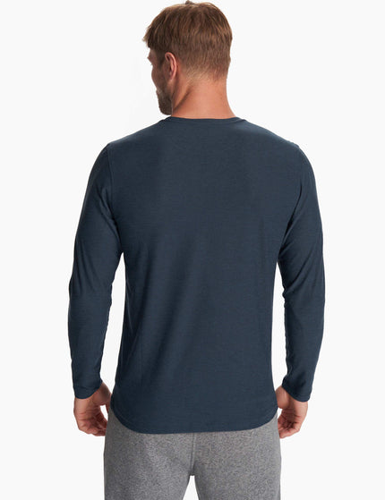 Vuori Strato Tech Tee Long Sleeve - Navy Heatherimages2- The Sports Edit