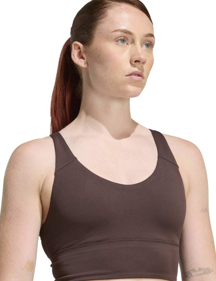 adidas 3 Stripes Studio All Me Light Support Bra - Aurora Coffeeimages3- The Sports Edit