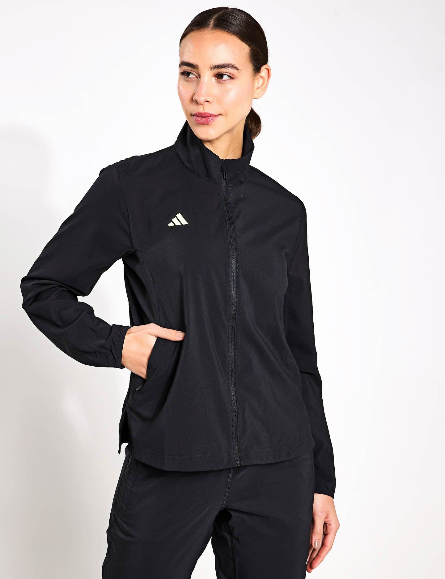 adidas Adizero Essentials Running Jacket Black The Sports Edit