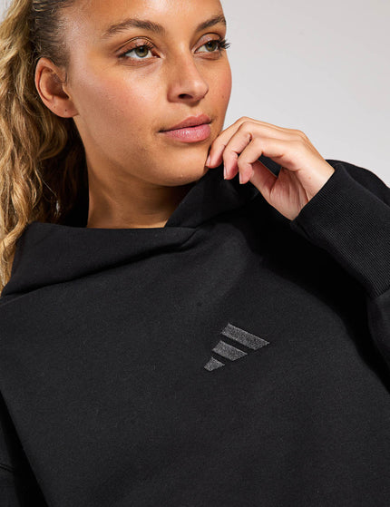 adidas ALL SZN Fleece Loose Hoodie - Blackimages3- The Sports Edit