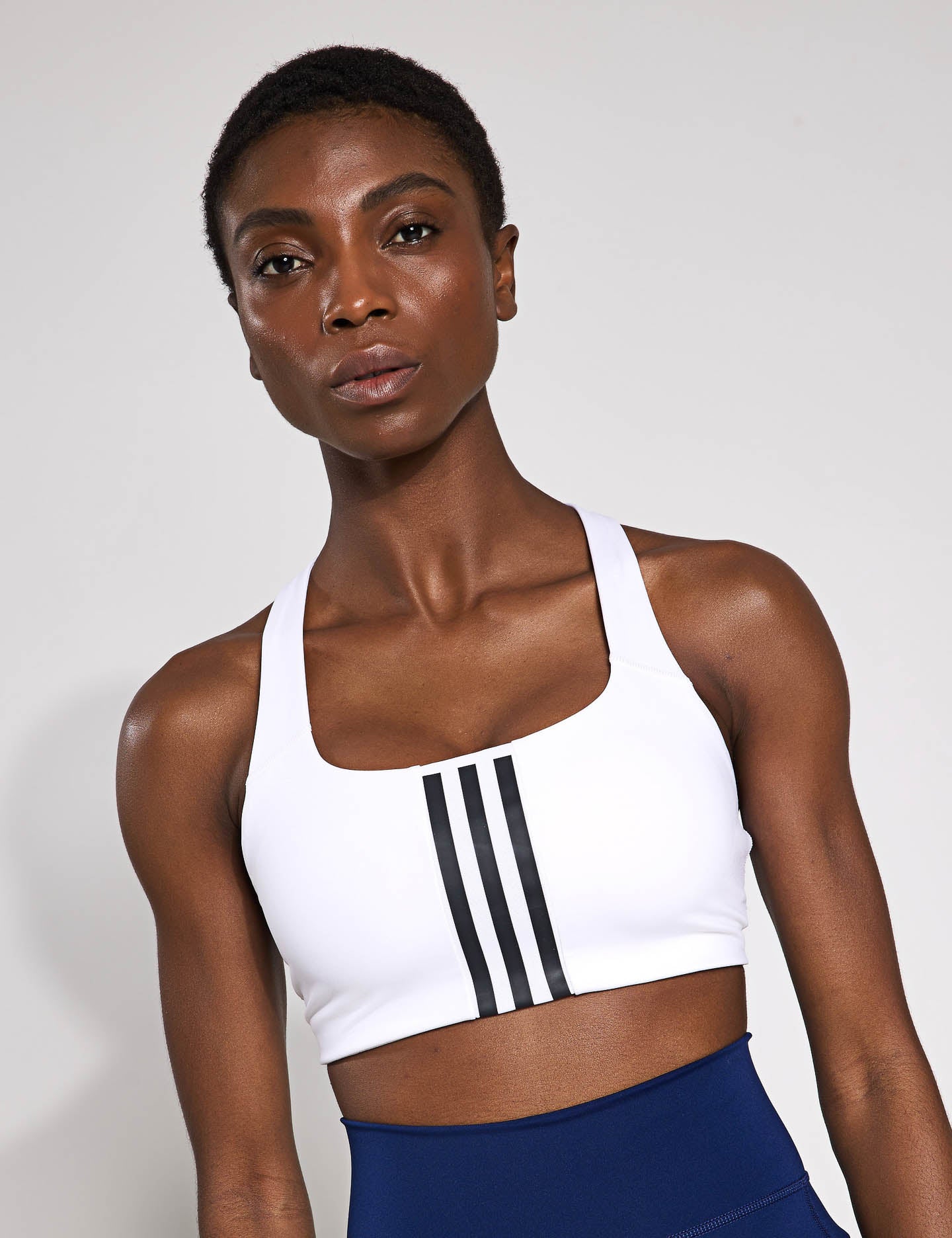adidas Powerimpact Training Medium Bra White The Sports Edit