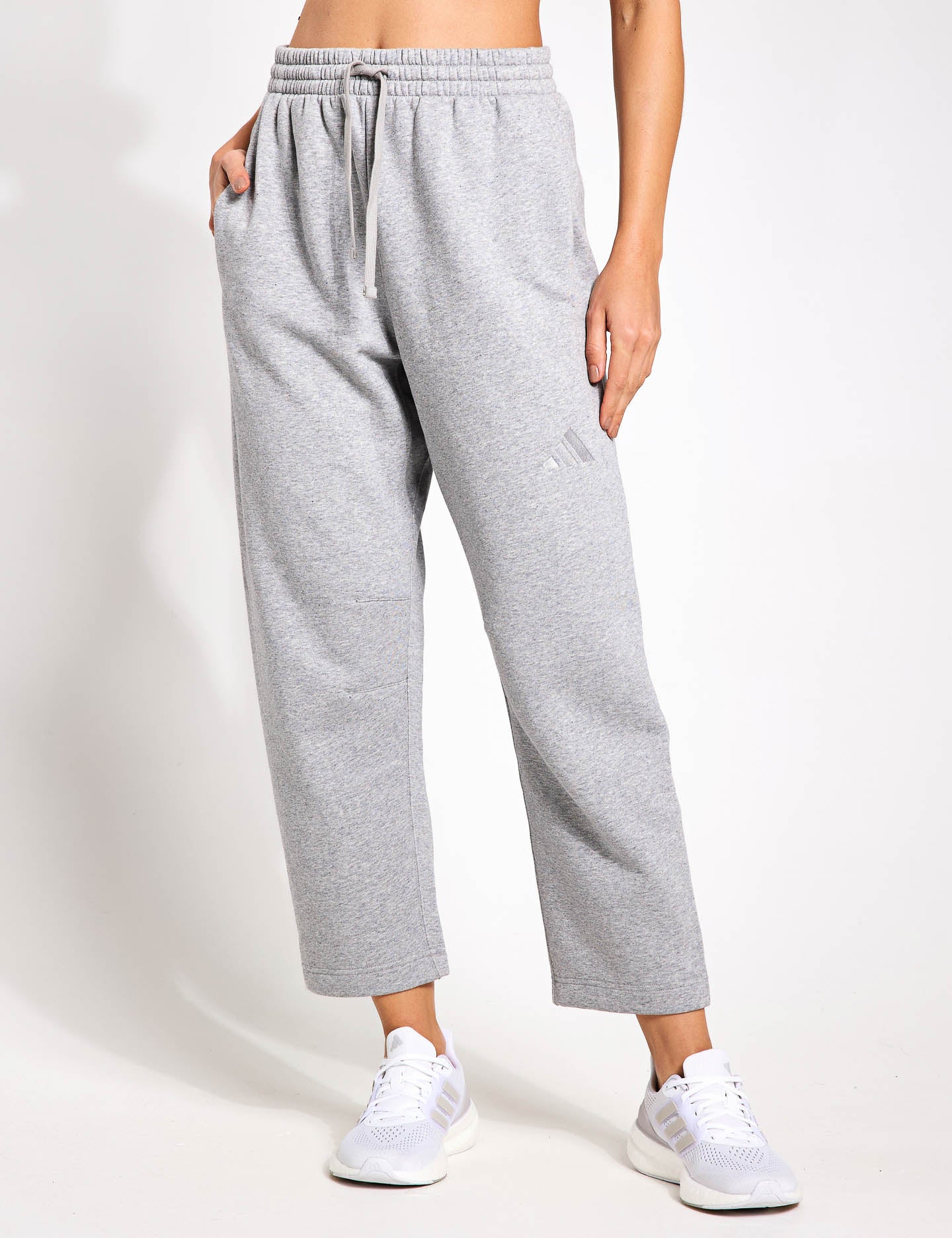 adidas ALL SZN Fleece Barrel Leg Joggers Grey The Sports Edit