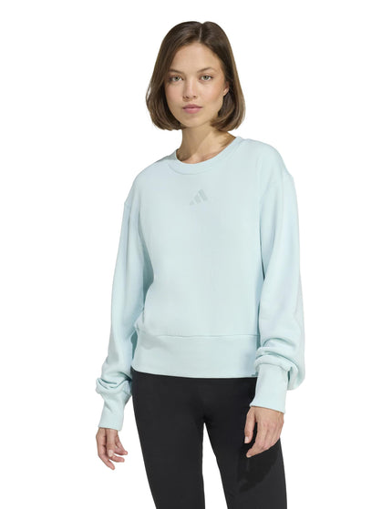 adidas ALL SZN French Terry Regular Sweatshirt - Halo Mintimages1- The Sports Edit
