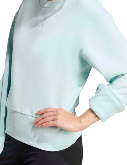 adidas ALL SZN French Terry Regular Sweatshirt - Halo Mintimages4- The Sports Edit