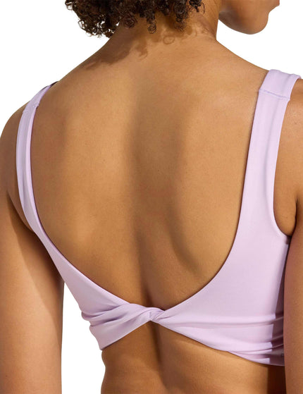 adidas Power Light Support Bra Tank Top - Powder Plumimages4- The Sports Edit