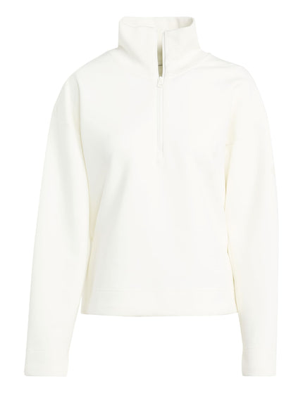 adidas Soft Lux Quarter-Zip - Off Whiteimages7- The Sports Edit