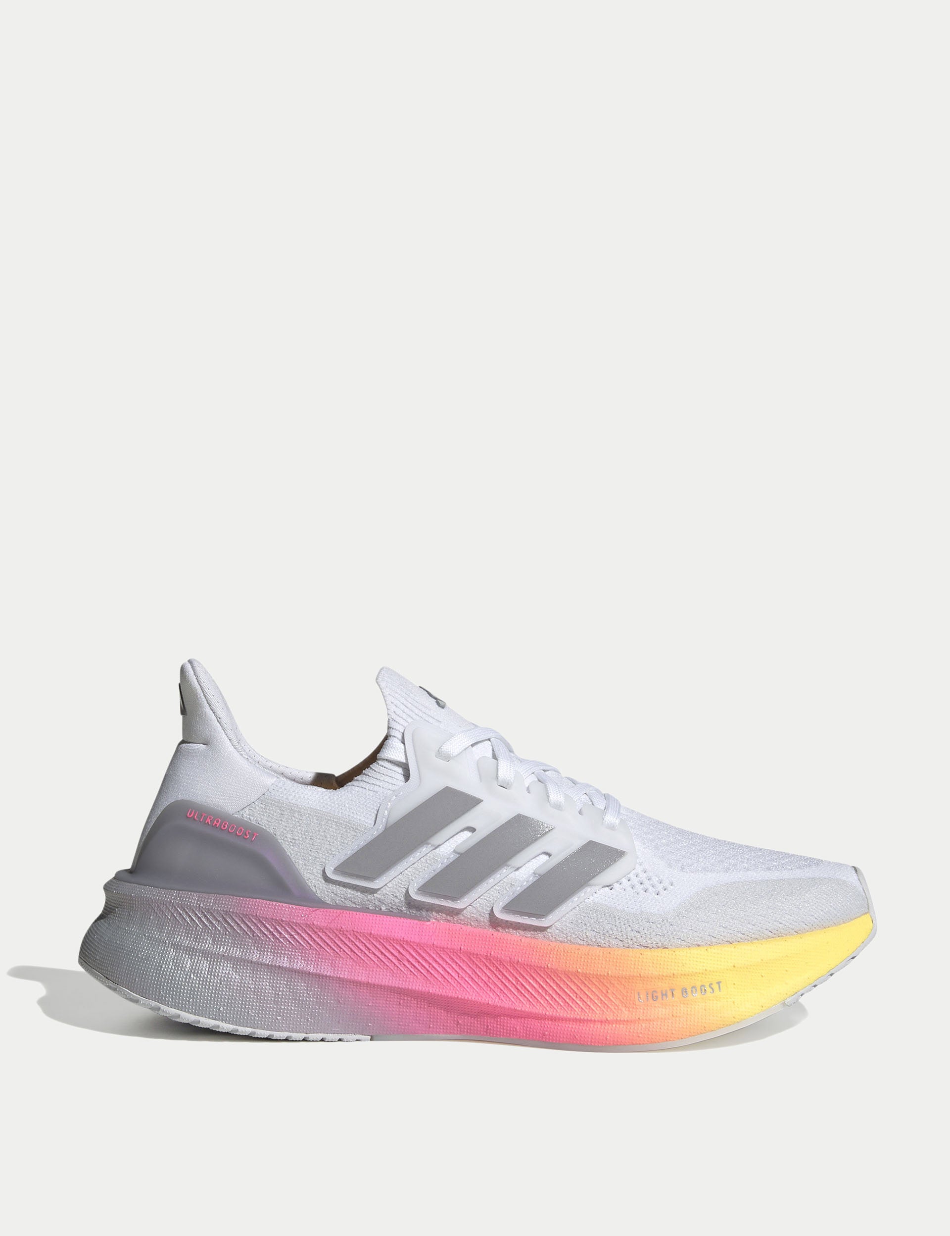 adidas Ultraboost Shoes White/Grey/Pink The Sports Edit