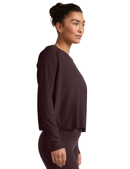 Beyond Yoga Featherweight Daydreamer Pullover - Dark Chocolate Heatherimages2- The Sports Edit