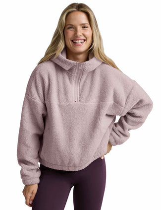 Unity 1/4 Zip Hoodie - Pale Pink Unity 1/4 Zip Hoodie - Pale Pink