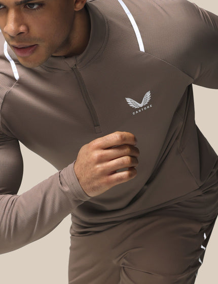 Castore Apex Training 1/4 Zip Top - Deep Taupeimages4- The Sports Edit