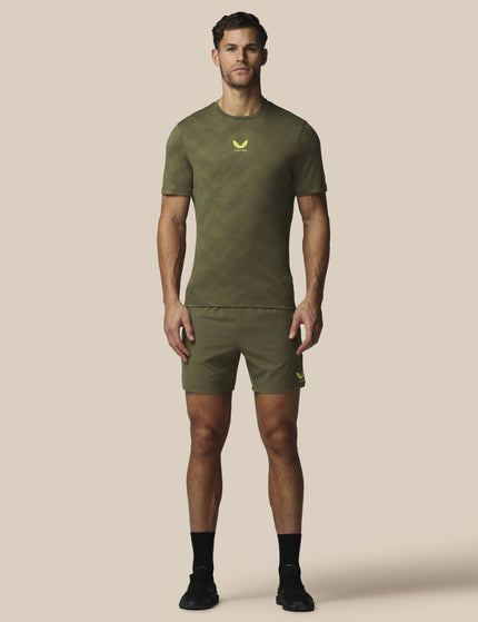 Castore Apex 6" Shorts w/ Inner Brief - Ivy Green/Safety Yellowimages5- The Sports Edit