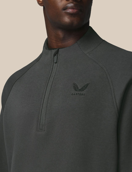 Castore Adapt Cotton Fleece Quarter Zip Sweatshirt - Gunmetalimages4- The Sports Edit