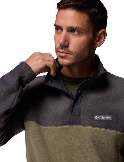 Columbia Steens Mountain 1/2 Snap Fleece - Stone Green/Sharkimages4- The Sports Edit