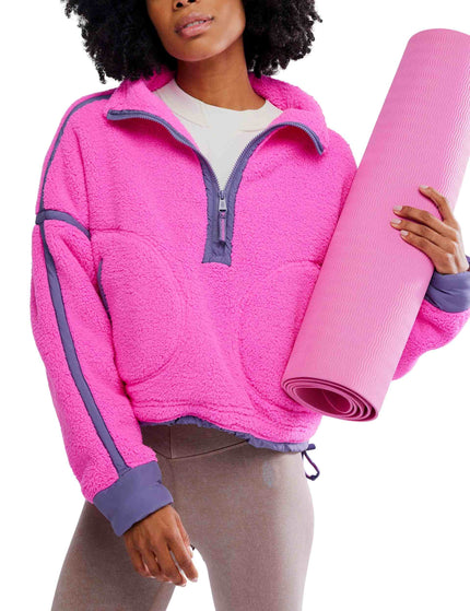 FP Movement Mountain High 1/2 Zip Fleece - Fuchsia Flirtimages5- The Sports Edit