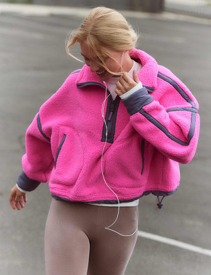 FP Movement Mountain High 1/2 Zip Fleece - Fuchsia Flirtimages7- The Sports Edit