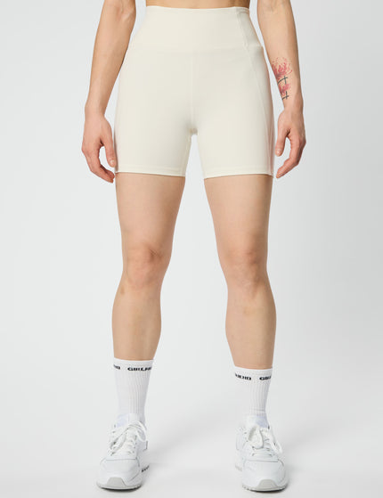 Girlfriend Collective High Waisted Run Short - Ivoryimages3- The Sports Edit