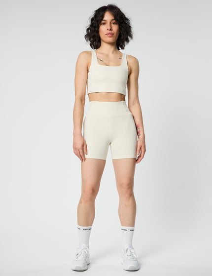 Girlfriend Collective High Waisted Run Short - Ivoryimages8- The Sports Edit