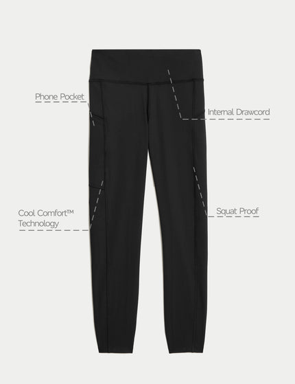 Goodmove Go Move High Waisted 7/8 Gym Leggings - Blackimages7- The Sports Edit