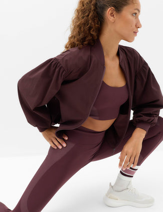 Woven Stormwear Bomber Jacket with Stretch - Mulberry Woven Stormwear Bomber Jacket with Stretch - Mulberry