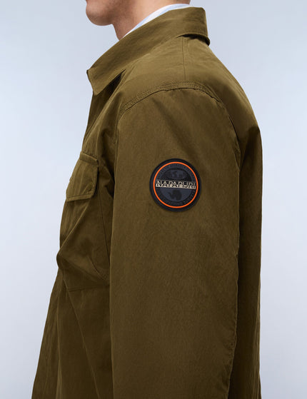 Napapijri Leoras Overshirt - Dark Oliveimages4- The Sports Edit