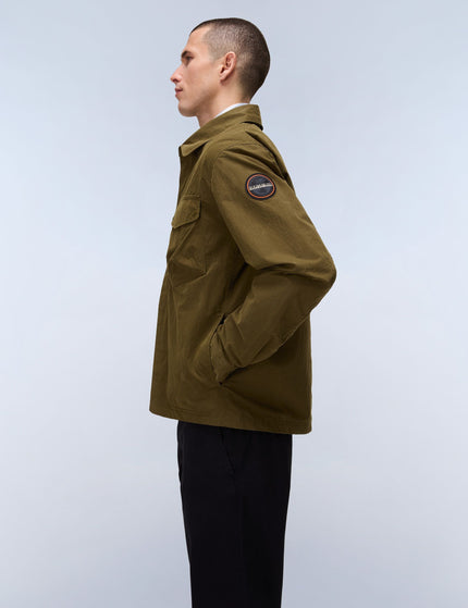 Napapijri Leoras Overshirt - Dark Oliveimages5- The Sports Edit