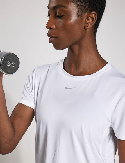 Nike One Classic Dri-FIT Short-Sleeve Top - White/Blackimages3- The Sports Edit