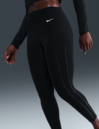 Dri-FIT One High Waisted 7/8 Leggings - Black/White Dri-FIT One High Waisted 7/8 Leggings - Black/White