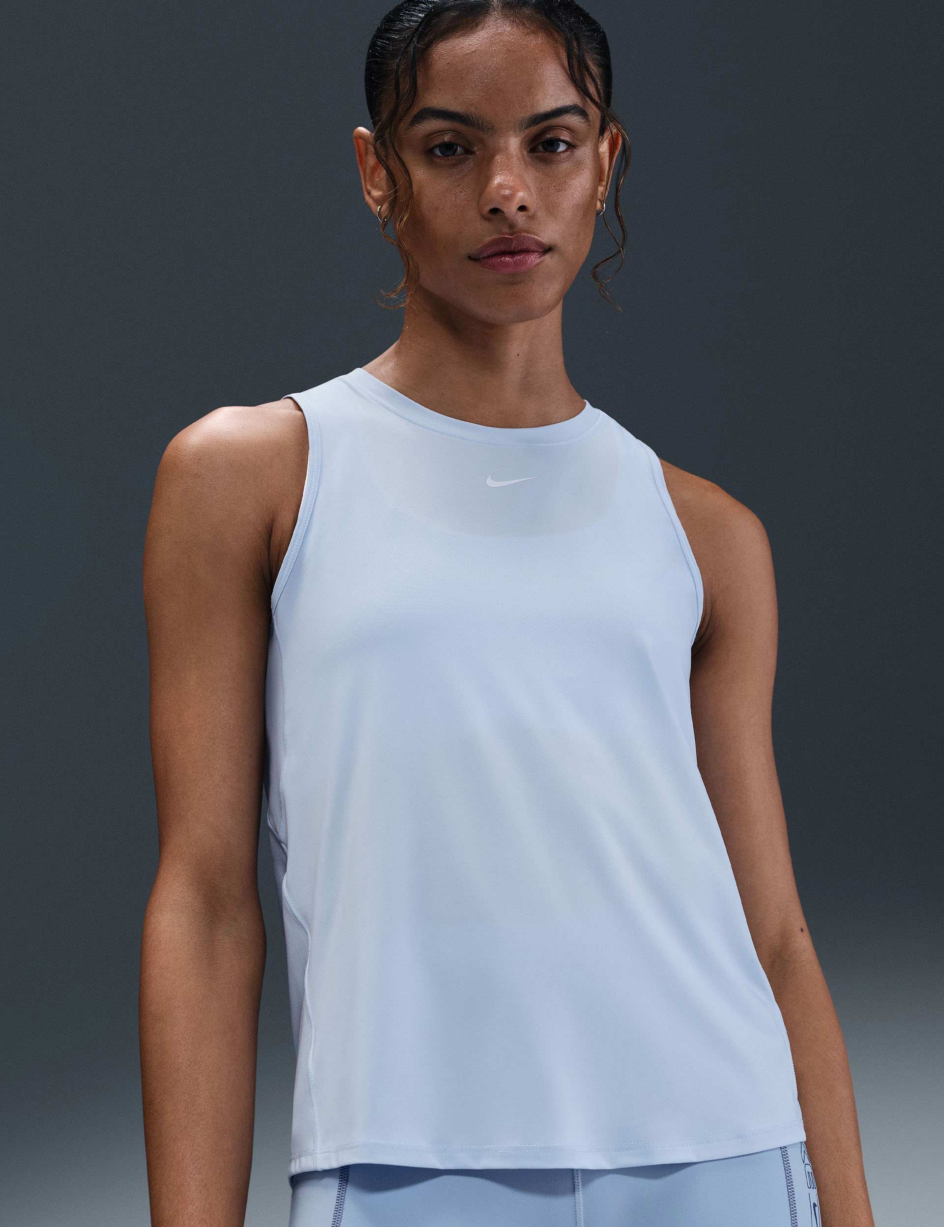Nike One Classic Dri-FIT Tank Blue Tint/White The Sports Edit