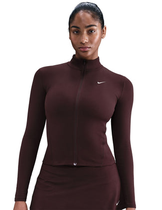One Fitted Dri-FIT Full-Zip Jacket - Burgundy Crush/White One Fitted Dri-FIT Full-Zip Jacket - Burgundy Crush/White