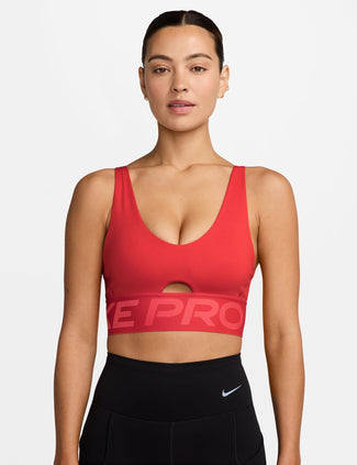 Pro Indy Plunge Medium-Support Sports Bra - Light Crimson/Ember Glow/White Pro Indy Plunge Medium-Support Sports Bra - Light Crimson/Ember Glow/White
