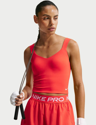 Pro Sculpt Medium Support Padded Bra Tank - Light Crimson/White Pro Sculpt Medium Support Padded Bra Tank - Light Crimson/White