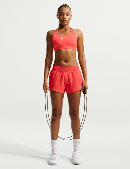 Nike Swoosh Medium Support Bra - Light Crimson/Whiteimages4- The Sports Edit