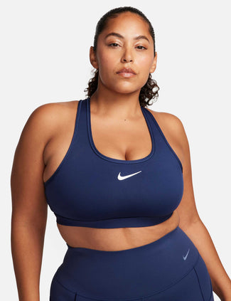 Swoosh Medium Support Bra - Midnight Navy/White Swoosh Medium Support Bra - Midnight Navy/White