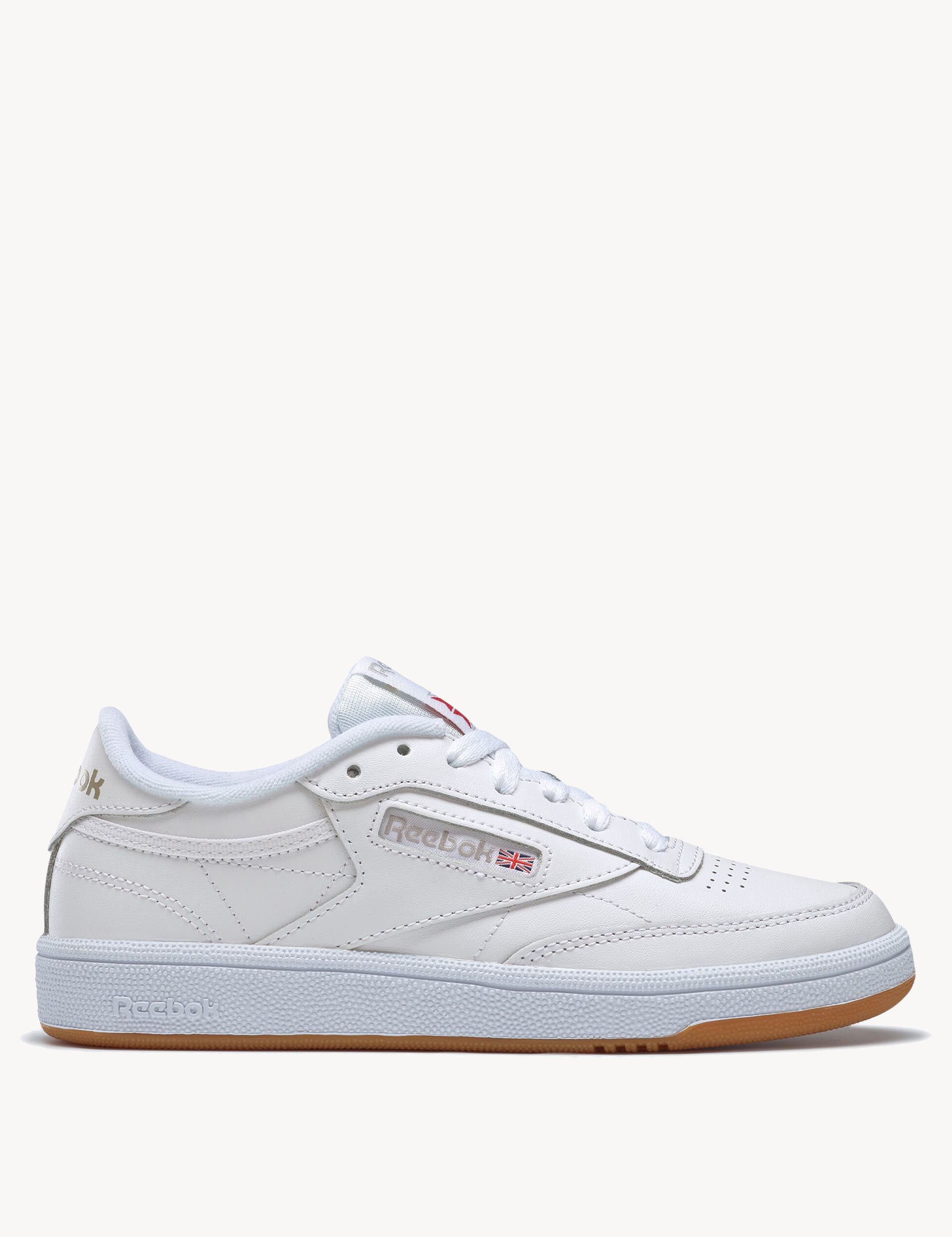 Reebok Club C 85 Shoes White/Light Grey/Gum The Sports Edit