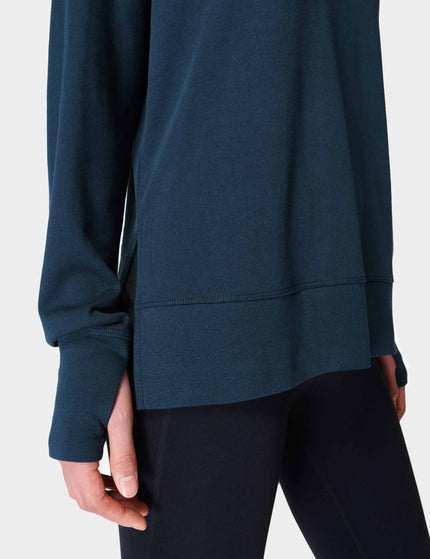 Sweaty Betty After Class Longline Sweatshirt - Navy Blueimages2- The Sports Edit