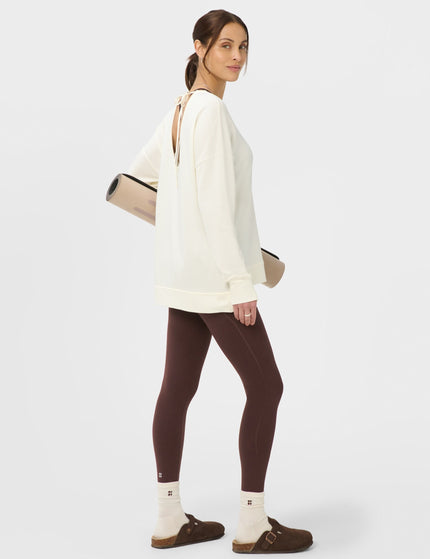 Sweaty Betty After Class Open Back Tie Sweatshirt - Dove Whiteimages4- The Sports Edit