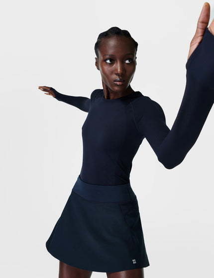 Sweaty Betty Athlete Seamless Workout Long Sleeve Top - Navyimages1- The Sports Edit