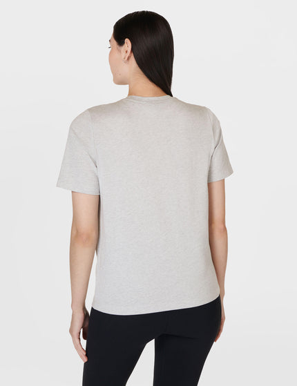 Sweaty Betty Essential Crew Neck T-Shirt - Light Grey Marlimages2- The Sports Edit